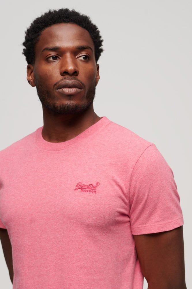 VINTAGE LOGO EMB TEE M1011245A PUNCH PINK MARL